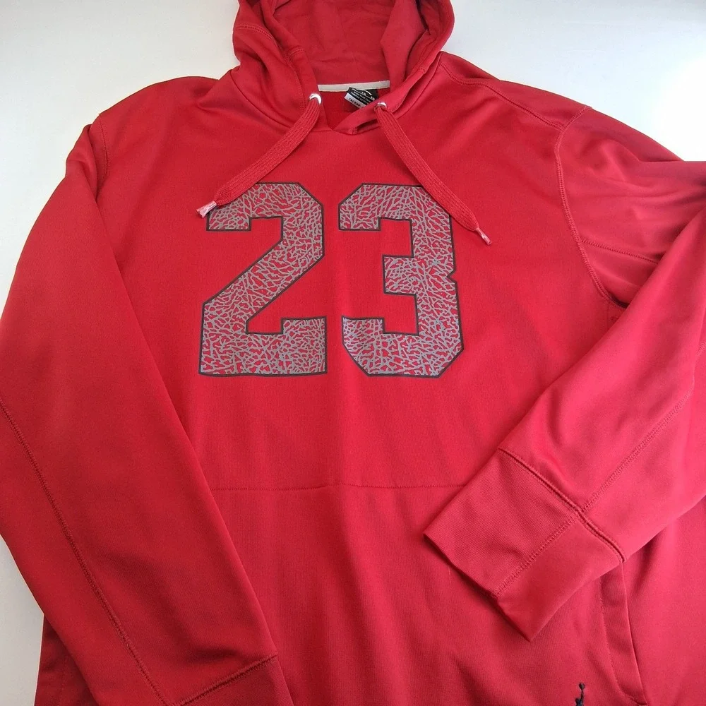 Jordan 23 Red  Hoodie Sweatshirt Mens XL Therma Fit MJ